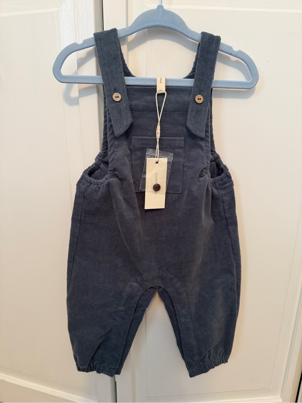 Quincy Mae Corduroy Overalls - Slate Blue